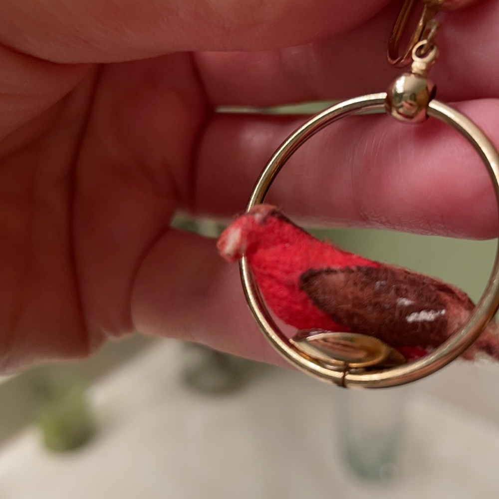 Vintage bird earrings - Picture 3 of 7